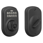 Schlage BE365 V PLY 622 Electronic Deadbolt, Matte Black, Residential, 1 Grade, Metal, Thumbturn Interior Handle